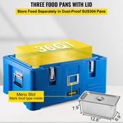 Bild in Galerie-Viewer laden, Amocart 30L Insulated Cabinet 3 Pans Food Carrier Food Delivery Container Box Top Loader Outdoor Refrigerating Cabin
