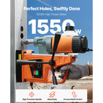 SucceBuy 1300/1550W Drilling Machine Magnetic Drill Portable Electric Mag Drill Press 0-500 RPM Variable Speed for Metal Surface