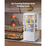 SucceBuy Refrigerated Display Case 3/7.1/9.8/17.6 Cu.Ft with LED Lighting TURBO Cooling Frost-Free Air-Cooling for Bakery Shop