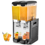 SucceBuy 1/2 Tanks Commercial Beverage Dispenser 10L/12L/18L Per Tank Juice Dispenser Stainless Steel Ice Tea Drink Machine