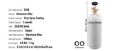 Load image into Gallery viewer, SucceBuy 5 Lbs CO2 Tank Aluminum Gas Cylinder Brand New CO2 Cylinder with Gray Spray Coating CO2 Tank with CGA320 Valve
