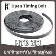 Load image into Gallery viewer, HTD 3M Open Belt Rubber with Fiberglass 3M Timing Belt Width 6/10/15mm For Engraving CNC Pulley Belt HTD3M Open Synchronous Belt
