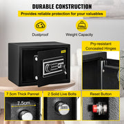Bild in Galerie-Viewer laden, Amocart Fingerprint Locks Safe Deposit Box 0.8/2.1 Cubic Feet Digital Electronic Secret Hidden Piggy Bank for Money Guns File
