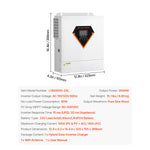 SucceBuy Hybrid Solar Inverter 3000W All in One Pure Sine Wave Charger, Built-in 100A MPPT Solar Controller for Off-Grid System