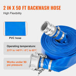 Amocart Suction Hose Kit 2inx50ft / 2inx65ft Blue Backwash Hose, 20ft Green Suction Hose & Multiple Accessories for Water Pump