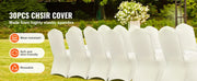 Charger l'image dans la visionneuse de galerie, Amocart 30/50PCS Ivory Stretch Spandex Folding Chair Covers Universal Fitted Chair Cover Removable Protective Slipcovers
