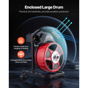 Charger l'image dans la visionneuse de galerie, Amocart Drain Cleaner Machine 50 FT x 1/2 Inch Manual Feed Sewer Snake Auger with Air-Activated Foot Switch for 2" to 6" Pipes
