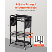 Charger l'image dans la visionneuse de galerie, Amocart 4-tier Rolling Tool Organizer Cart 150 lbs Garage Floor Stand Storage Cart on Wheels Drill Holder Rack for Workshop
