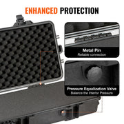 Charger l'image dans la visionneuse de galerie, Amocart Rifle Hard Case Portable Long Gun Storage Suitcase W/ 2 Casters Shockproof &amp; Waterproof Airsoft Rifle Protective Case
