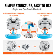 Load image into Gallery viewer, Amocart Metal Lathe Chuck 4-Jaw 2.75" or 3.75" Diameter Turning Machine Accessories Self-centering Tool for Precision Machining
