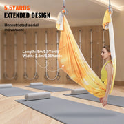 Charger l'image dans la visionneuse de galerie, Amocart 5.5 Yards Aerial Yoga Hammock &amp; Swing Nylon Fabric Full Rigging Hardware for Antigravity Yoga Fitness Bodybuilding
