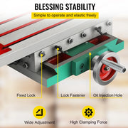 Charger l'image dans la visionneuse de galerie, Amocart Milling Working Table 17.7x6.7 In 2 Axis 4 Ways Move, Multifunction Milling Working Table for Milling Drilling Machine
