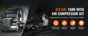 Bild in Galerie-Viewer laden, SucceBuy 12V Air Compressor with Tank 0.8 Gal Train Horn Air Compressor 120 psi Working Pressure Onboard Air Compressor System
