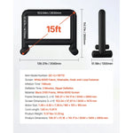 【Upgraded】Amocart 14/15/16/18/20 FT Inflatable Projector Screen with 120W Air Blower Projector Screen for Outdoor Theater Theme