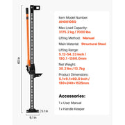 Bild in Galerie-Viewer laden, Amocart Farm Jack 60" Utility High Lift Farm Jack 3.18 Ton Ratcheting Off Road Utility Jacks Heavy-Duty Lift Jacks for Tractor
