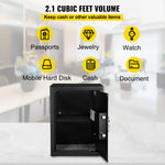 SucceBuy Fingerprint Locks Safe Deposit Box 0.8/1.7/2.1 Cubic Feet Digital Electronic Secret Hidden Piggy Bank for Store Money