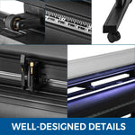 Amocart Semi-Automatic Vinyl Cutter 53/34/28 Inch 4MB Memory Positioning 3 Ports with SignMaster Software