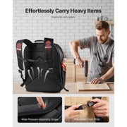Charger l'image dans la visionneuse de galerie, Amocart 45 Pockets Tool Backpack Tool Bag Reinforced Fabric Base Electrician Plumber Repairman Maintenance Worker Tool Bags
