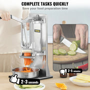 Charger l'image dans la visionneuse de galerie, Commercial French Fry Cutter Amocart with 4 Replacement Blades for Potato &amp; Lemon, Extended Handle
