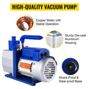 Charger l'image dans la visionneuse de galerie, Amocart Vacuum Pump 7 CFM 1/3 HP Single Stage for R12 R22 R134a R410a Systems, 5PA Vacuum Refrigerant for Automobile Reparation
