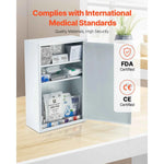 Amocart 3-Shelf First Aid Cabinet 1000Pcs Wall Mounted OSHA&ANSI 2015 (Class A) Industrial Emergency Metal Med Box for Business