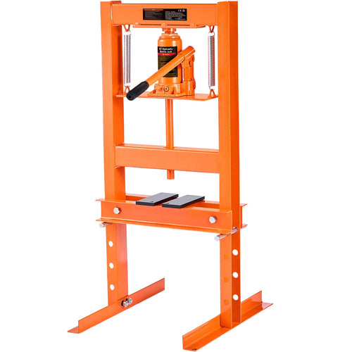 SucceBuy Hydraulic Shop Press 6T H-Frame Hydraulic Garage/Shop Floor  Shop Press with  Plates for Garage Shop Workshop