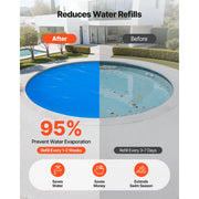 Bild in Galerie-Viewer laden, Amocart Solar Pool Cover with Bubble &amp; PE Material Daytime Heat Absorption Nighttime Heat Retention Heat Retaining Solars Cover
