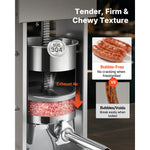 SucceBuy Electric Sausage Stuffer Stepless Speed Control Foot Pedal Stainless Steel Heavy Duty Sausage Filler w/4 Stuffing Tubes