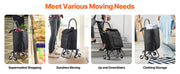 Charger l'image dans la visionneuse de galerie, Amocart 36L 110Lbs Grocery Cart Folding Shopping Cart Hand-pulled Trolley Household Portable Storage Stair Climbing Handcart
