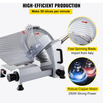 SucceBuy Commercial Meat Slicer 320W Electric Deli Food Slicer 12 inch Carbon Steel Blade Electric Food Slicer for Meat, Cheese
