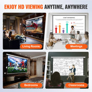 Charger l'image dans la visionneuse de galerie, Amocart Electric Motorized Projector Screen 100in16:9 4K 1080 HD Wall Mount Movie Screen for Family Home Office Movie Theater

