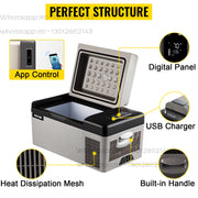Charger l'image dans la visionneuse de galerie, Succebuy 20-55L Portable Refrigerator Car Refrigerator Electric Compressor Cooler with 12/24v DC &amp; 110-240v AC
