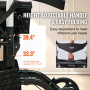 Charger l'image dans la visionneuse de galerie, Amocart 2 in 1 Rollator Walker &amp; Transport Chair for Seniors Folding Rolling Walker Wheelchair Combo &amp; Aluminum Mobility Walker
