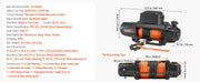 Charger l'image dans la visionneuse de galerie, Amocart 10000/12000/13500 lbs Electric Winch 12V DC Truck Car Winch with 90 ft Synthetic Rope for Towing Off-Road SUV Jeep
