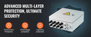 Charger l'image dans la visionneuse de galerie, SucceBuy PV Combiner Box 4 String / 6 String Solar Combiner Box 10A / 15A Rated Current Fuse for On/Off Grid Solar Panel System
