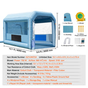 Charger l'image dans la visionneuse de galerie, Amocart Inflatable Paint Booth Inflatable Spray Booth with Powerful Blowers and Air Filter System Portable Car Paint Booth
