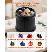 Load image into Gallery viewer, Amocart Rock Tumbler Kit Rock Polishing Kit 4 Speed Settings 9-Day Polishing Timer Stone Polishing Kit Rock Polisher
