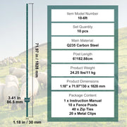 Load image into Gallery viewer, Amocart Fence Post T-Post Heavy Duty Metal Fence Post Sturdy Steel Fence Stakes for Garden Yard Lawn Farms Outdoor Wire Fencing

