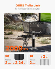 Bild in Galerie-Viewer laden, Amocart 2000 lbs Trailer Jack Stand 10" Lift Weld-on Pipe-Mount Bracket Support Legs Corner Steady Camper Parts for RV Yacht
