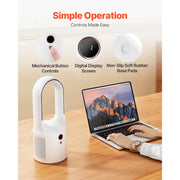 Charger l'image dans la visionneuse de galerie, Amocart Desk Fan Bladeless 12.99 In Kids-Friendly Personal Portable Desk Fan 6-Speed USB Quiet Cooling Small Tower Fan for Home
