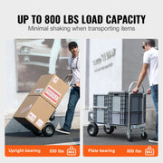 Bild in Galerie-Viewer laden, Amocart Folding Hand Truck Aluminum Heavy Industrial Collapsible Dolly Cart for Transport and Moving in Warehouse Supermarket
