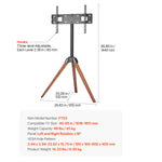 Amocart Rolling TV Stand Mobile TV Cart Suit for Various Sizes TV Portable TV Stand with Wheels for Living Room Bedroom Office