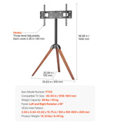 Charger l'image dans la visionneuse de galerie, Amocart Rolling TV Stand Mobile TV Cart Suit for Various Sizes TV Portable TV Stand with Wheels for Living Room Bedroom Office

