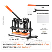 Load image into Gallery viewer, Amocart Leather Cutting Machine Embossing Plate Manual Die Cutter 0.47 in Pressure Stroke Leather Embossing Machine
