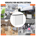 SucceBuy Portable Tradeshow Podium Table Exhibition Counter Stand Booth Fair w/ Wall Foldable Promotion Retail Bar Table