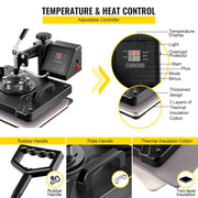 Charger l'image dans la visionneuse de galerie, Amocart 5 6 8 in 1 Heat Press Machine T shirt Heat Transfer Printer Muntifunctional Sublimation For Mug/Latte Mug/Plate/Bottle
