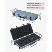 Bild in Galerie-Viewer laden, Amocart Hard Rifle Case Lockable Rifle Case w/ Pre-cut Foams &amp; Wheels IP67 Waterproof Pistol Storage Cases for Rifles Shotguns
