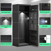 Charger l'image dans la visionneuse de galerie, Amocart 3-8 Rifles Gun Safe with Digital Lock Gun Storage Cabinet Removable Shelf for Home Long Guns &amp; Pistols
