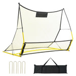 SucceBuy Soccer Trainer 2 IN 1 Rebounder Net Iron Soccer Practice Equipment Sports Football Rebounder Wall forTeam Solo Training