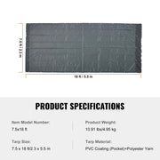 Charger l'image dans la visionneuse de galerie, Amocart 18oz Dump Truck Mesh Tarp PVC Coated Heavy Duty Cover with Reinforced Webbing for Manual or Electric Dump Truck Syste
